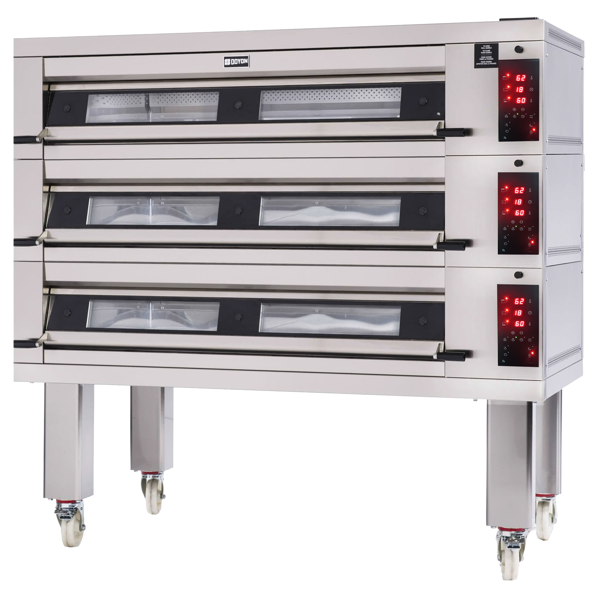 3T3 Artisan Stone Three Deck Oven, (3) 18″ x 26″ Sheet Pans per Deck – 208V, 1PH