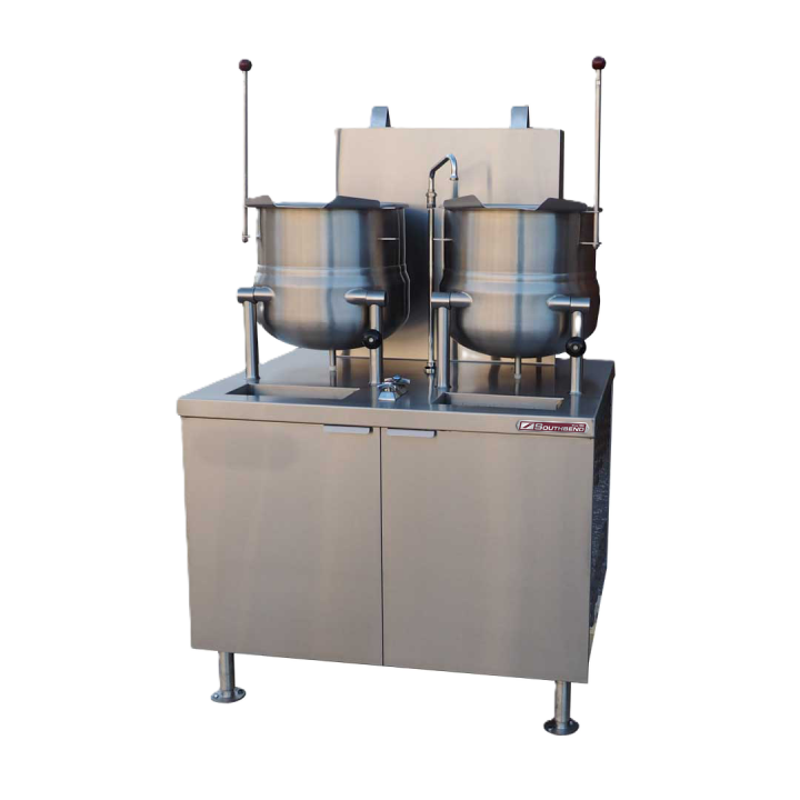 Gas Steam Kettle On 42″ Cabinet, 10+6 Gallon – Natural Gas, 250000 Total BTUs