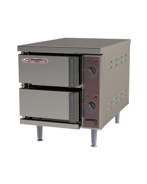 Electric Counter Portion Steamer, Auto Fill, Auto Drain, 2 Compartment 2 Pan Steamer — 7.5KW, 220V, 1PH