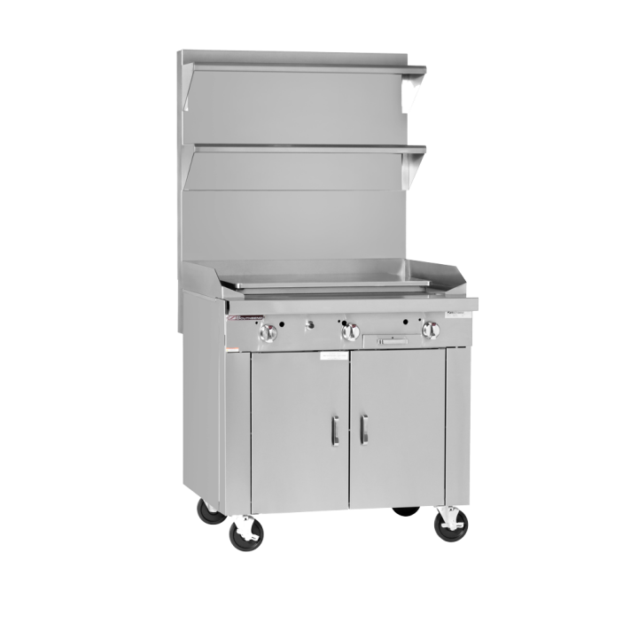 Platinum Sectional, Gas, 48″, 48″ Plancha, Convection Oven – Natural Gas, 128000 Total BTUs