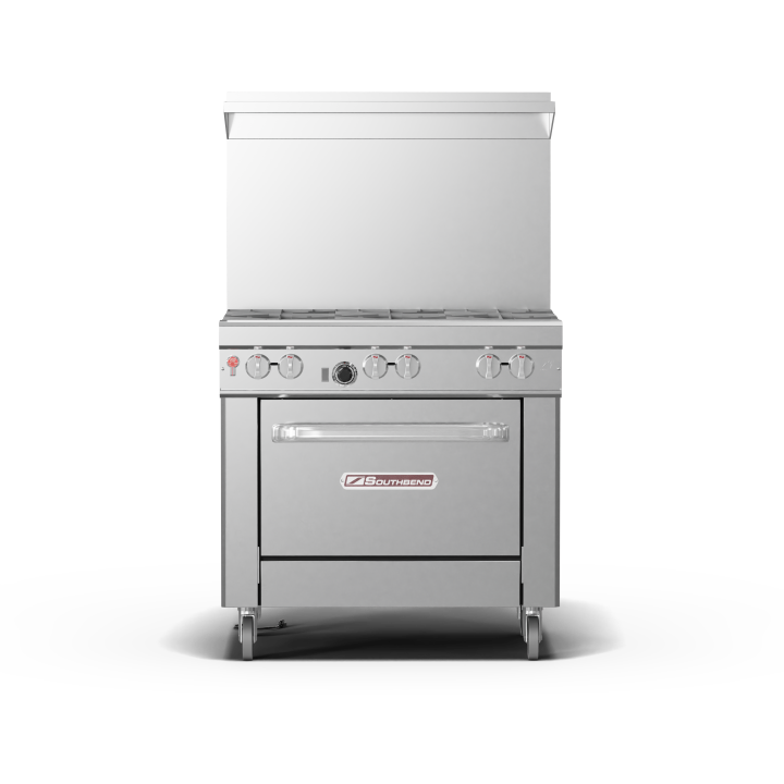 Ultimate Range, Gas, 36″, 6 Non-Clog Burners, Standard Grates, Convection Oven Base – Natural Gas, 230000 Total BTUs