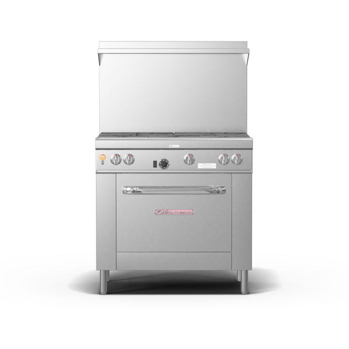 Ultimate Range, Gas, 36″, 3 Non-Clog Burners Front, 2 Pyromax Burners, Standard Grates, Convection Oven Base – Propane, 211000 Total BTUs
