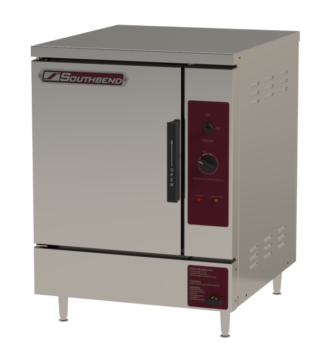 6 Pan Electric Counter Steamer, Auto Fill, Manual Drain, 6 Position Cooking Mode Selector, 60 Minute Timer — 15.8KW, 480V, 3PH