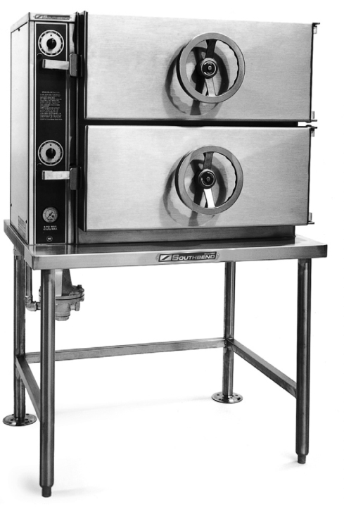 Direct Steam Pressure Steamer, 3 Compartments, Legs – 115V