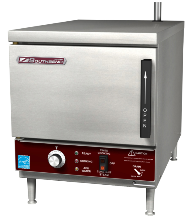 5 Pan Electric Steamer, 18″ Wide, Energy Star, Manual Fill, Manual Drain — 10KW, 208V, 1PH