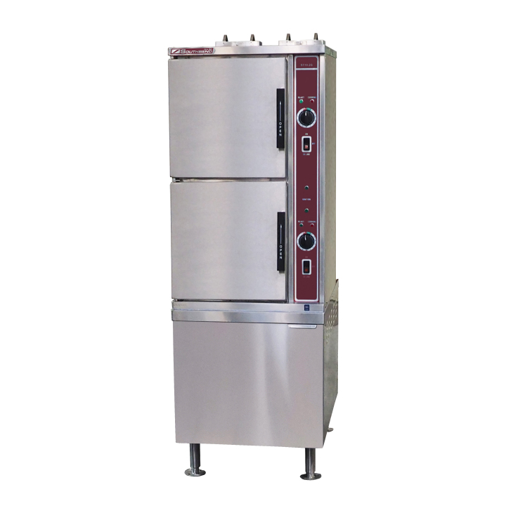 Gas High Efficient Convection Steamer, 2 Compartments, 10 Pan – Propane, 190000 Total BTUs
