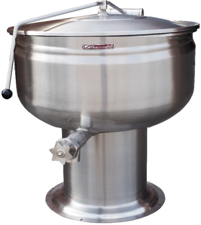 Direct Steam Kettle, Stationary Pedestal, 40 Gallon, Full Jacket