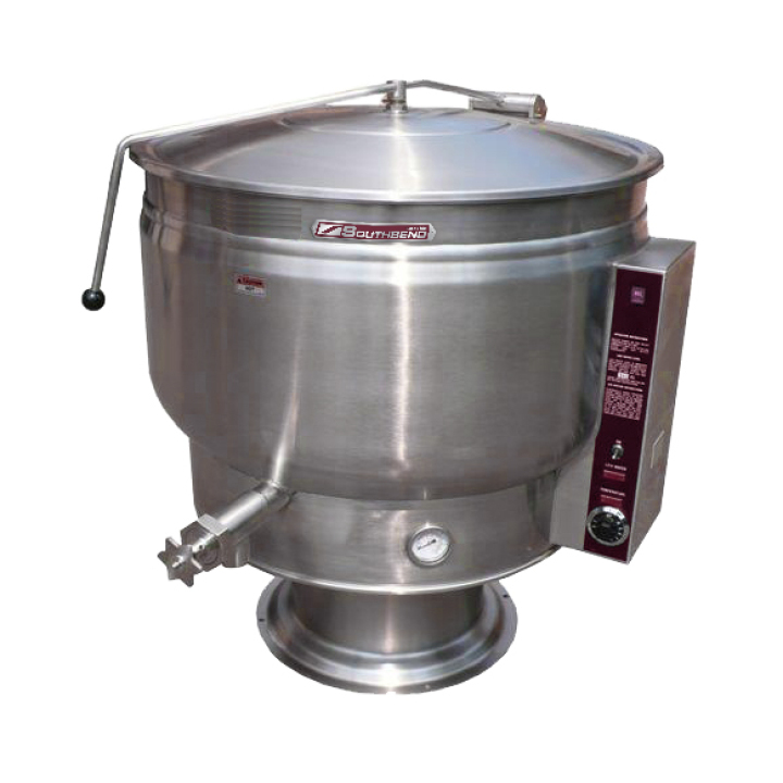 Electric Steam Kettle, Stationary Pedestal, Full Jacket, 30 Gallon — 33KW, 208V, 3PH