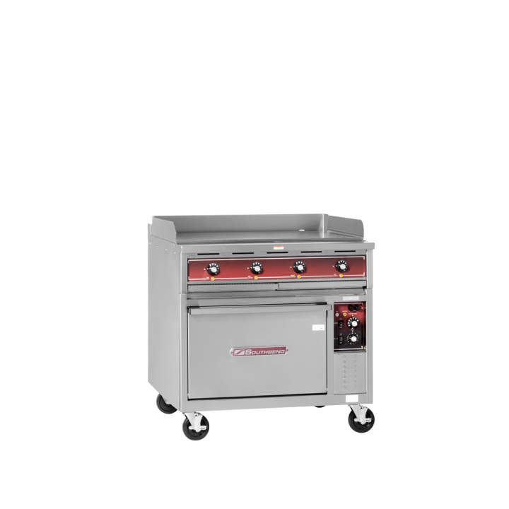 Electric Range, Electric, 36″, 36″ Thermostatic Griddle, Convection Oven Base