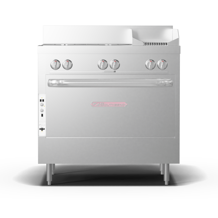 Platinum Sectional, Gas, 36″, 4 Non-Clog Burners, 12″ Charbroiler, Standard Oven Base – Propane, 217000 Total BTUs