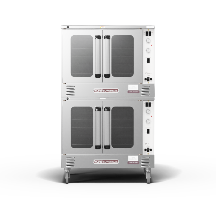 Platinum Double Convection Oven, Electric, 7.5KW Each, Bakery Depth, Standard Controls, Independent Doors, Ventless – 15KW, 208V, 1PH