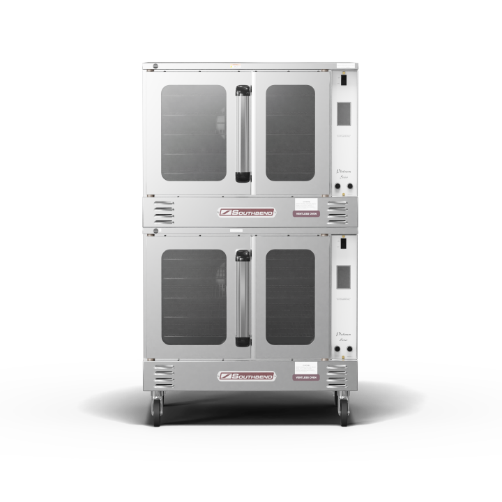 Platinum Double Convection Oven, Electric, 7.5KW Each, Bakery Depth, Touch Controls, Dependent Doors, Ventless – 15KW, 208V, 1PH