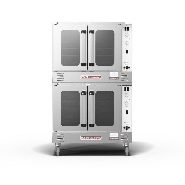 Platinum Double Convection Oven, Electric, 7.5KW Each, Standard Depth, Standard Controls, Independent Doors, Ventless – 15KW, 240V, 1PH
