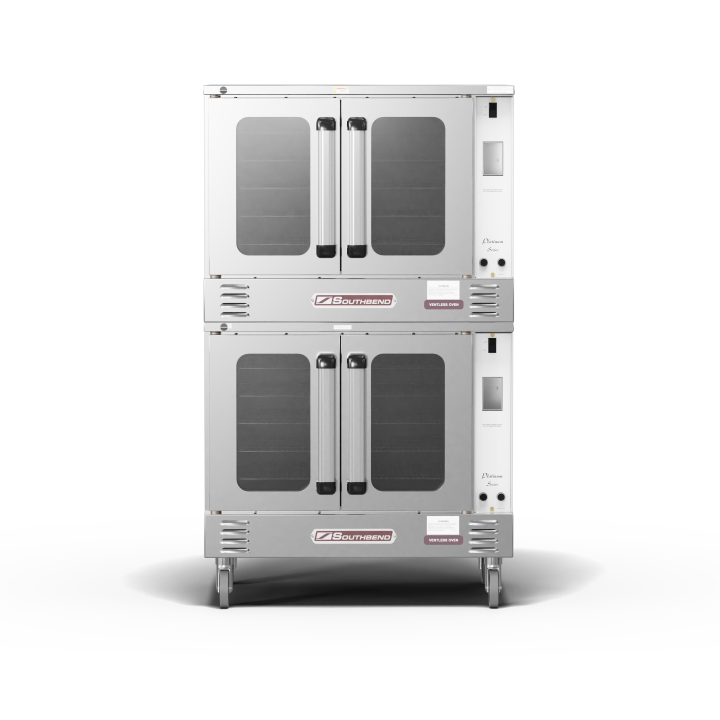 Platinum Double Convection Oven, Electric, 7.5KW Each, Standard Depth, Touch Controls, Independent Doors, Ventless – 15KW, 208V, 3PH