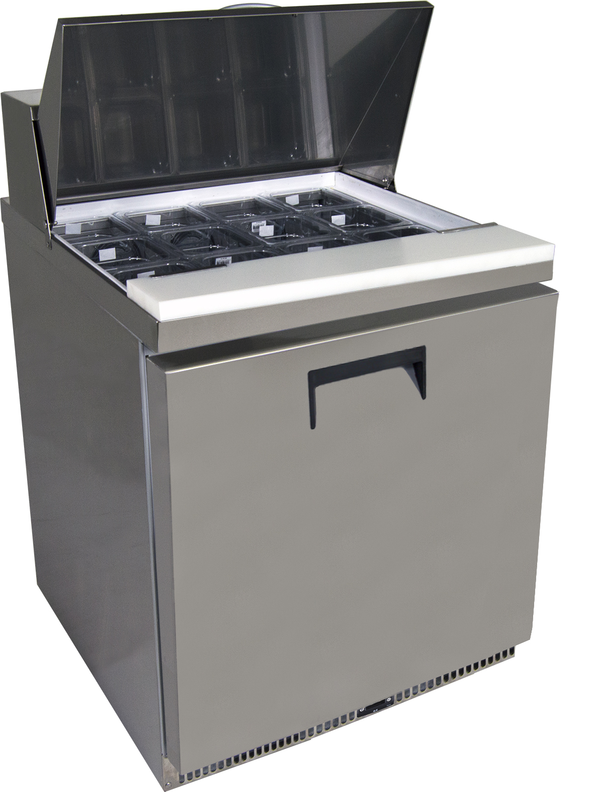 Frigorifero da 27 pollici a 1 porta con piano di preparazione per panini