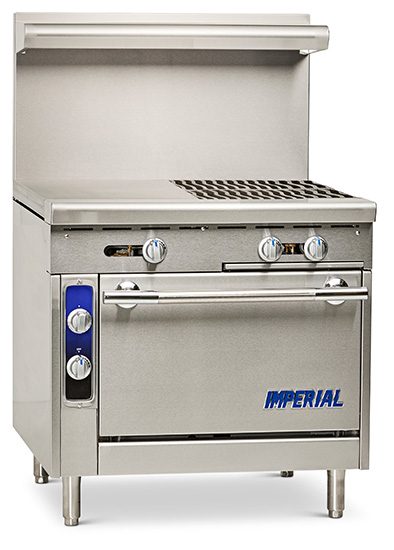 IHR Gas Spec Series 36" Wide Open Burner & Hot Top Heavy Duty Ranges