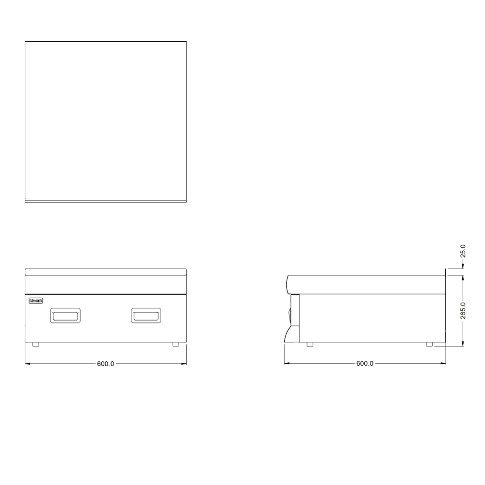 Silverlink Countertop Worktop with Drawers W 600 mm Lincat